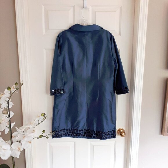 NWOT Mac & Jac blue, black embellished tunic dress, 12 - Picture 9 of 10
